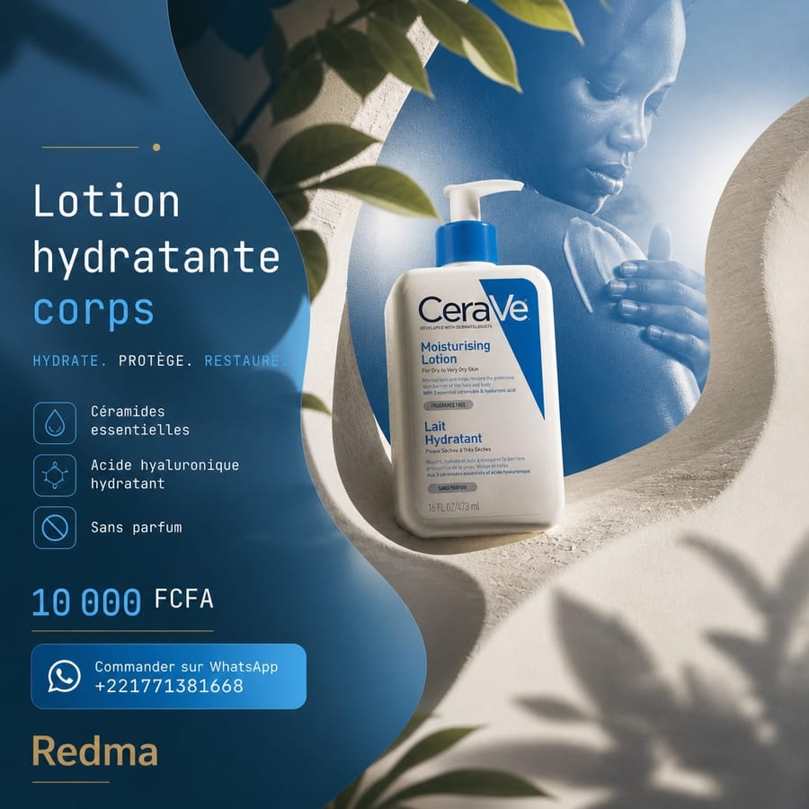 Affiche créée avec Jaarle : Lotion hydratante corps